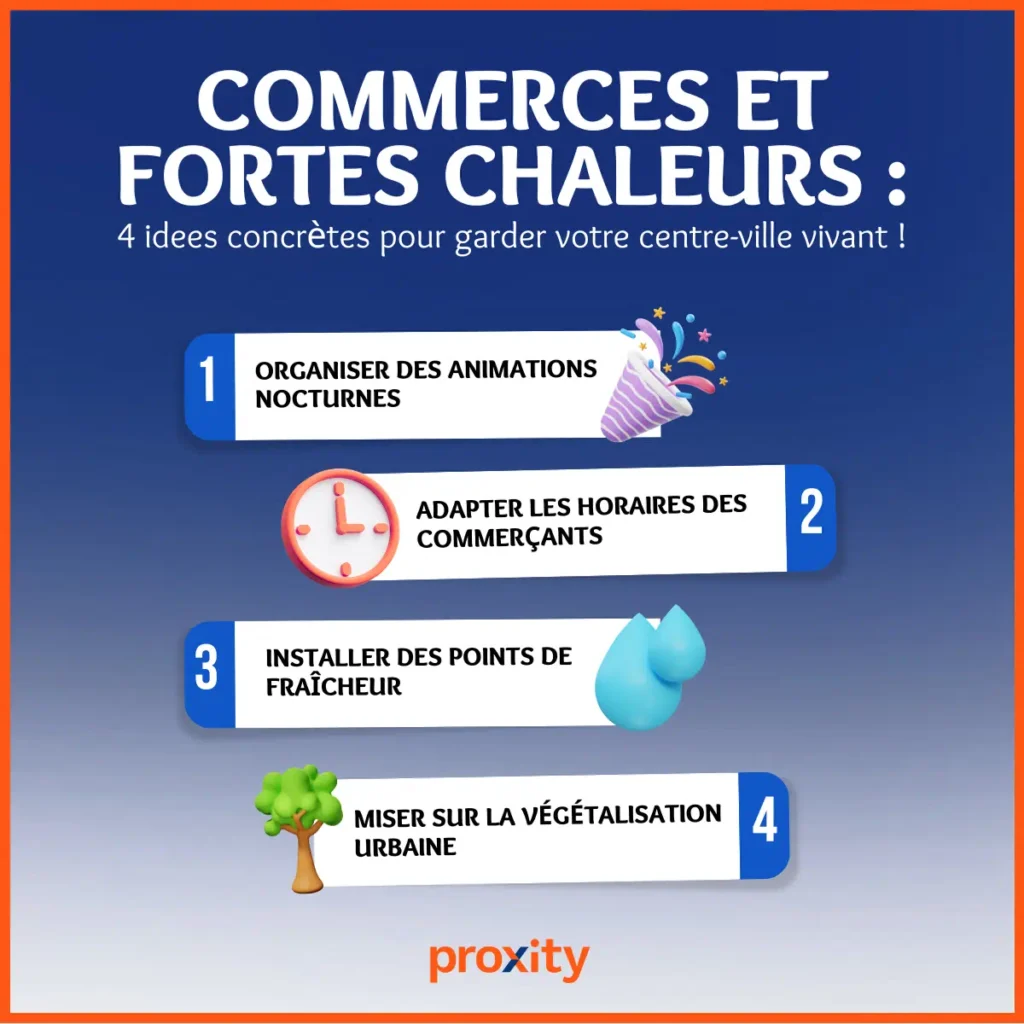 comment garder un centre-ville vivant pendant les fortes chaleurs.