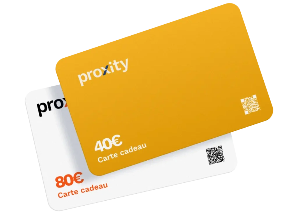 Offre de carte cadeau locale Proxity pour dynamiser le commerce de proximité