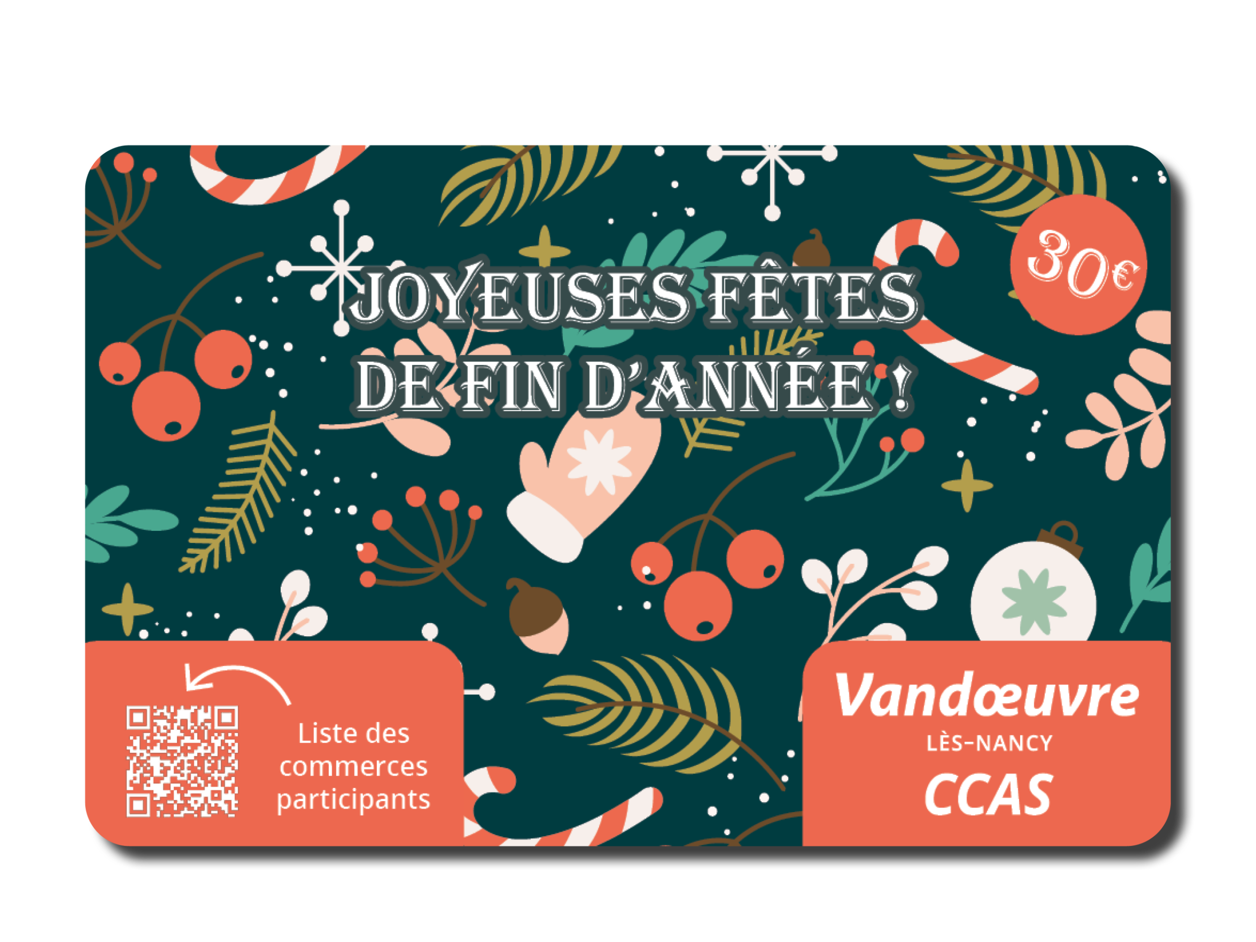 La carte cadeau locale du CCAS de Vandœuvre-lès-Nancy