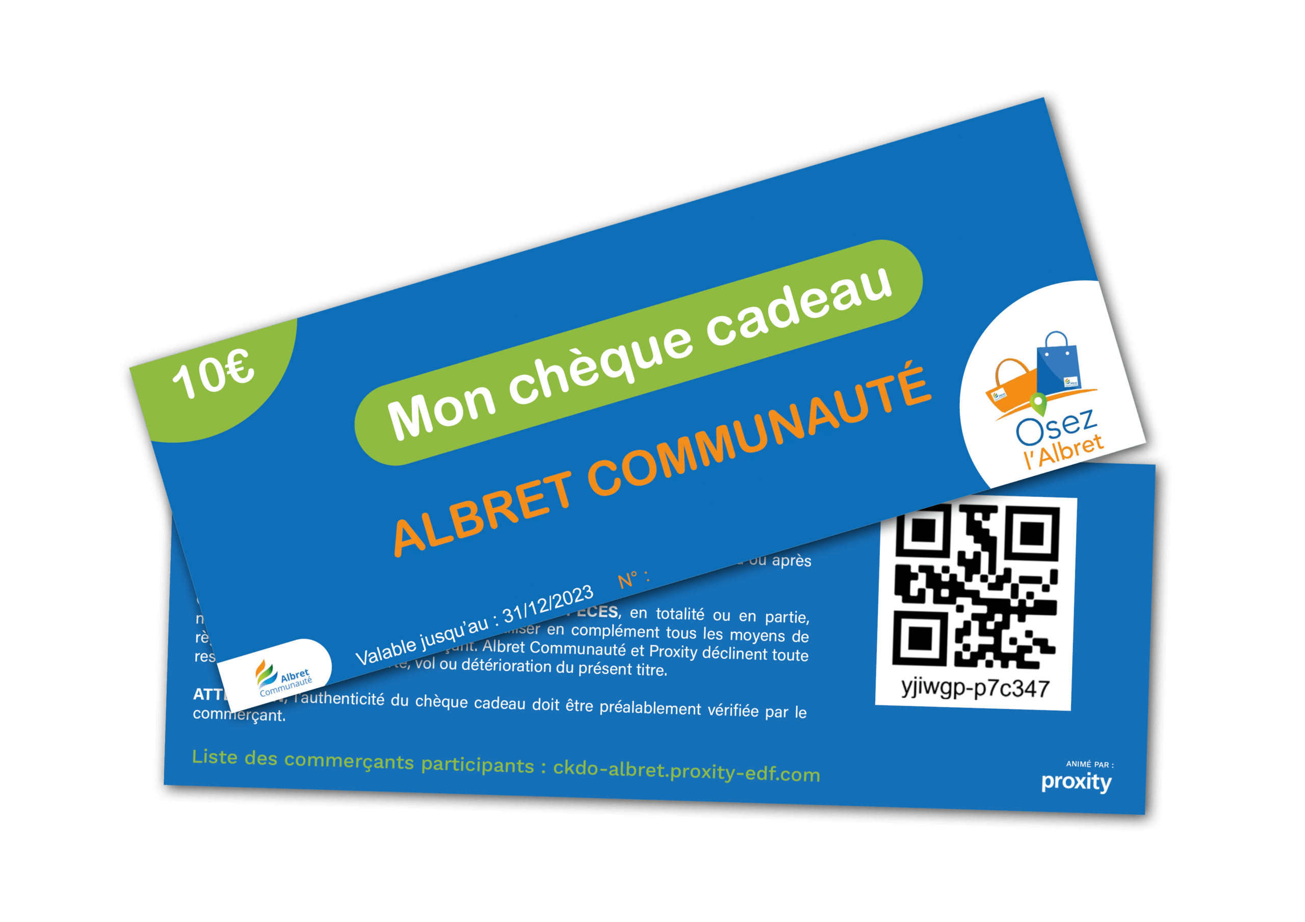 Chèque cadeau UCAB 10€ - UCAB Commerces de belley