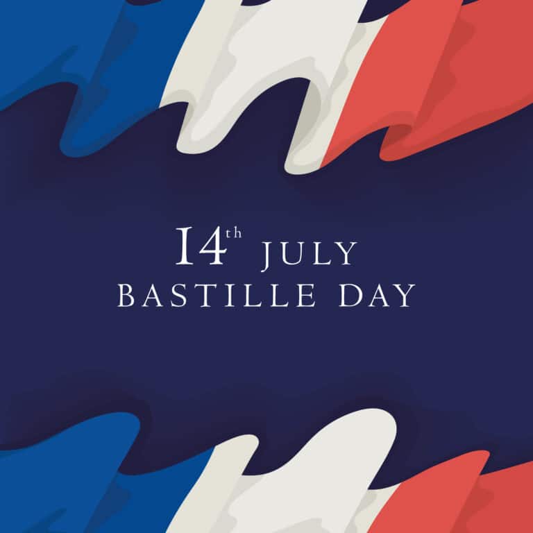 bastille day celebration lettering card