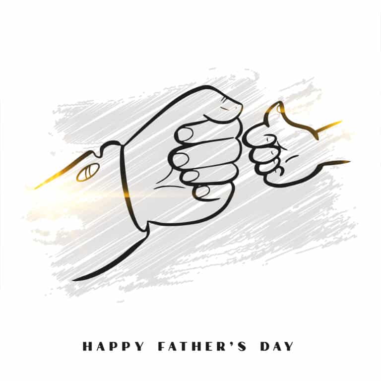 hand drawn happy father’s day sketch design
