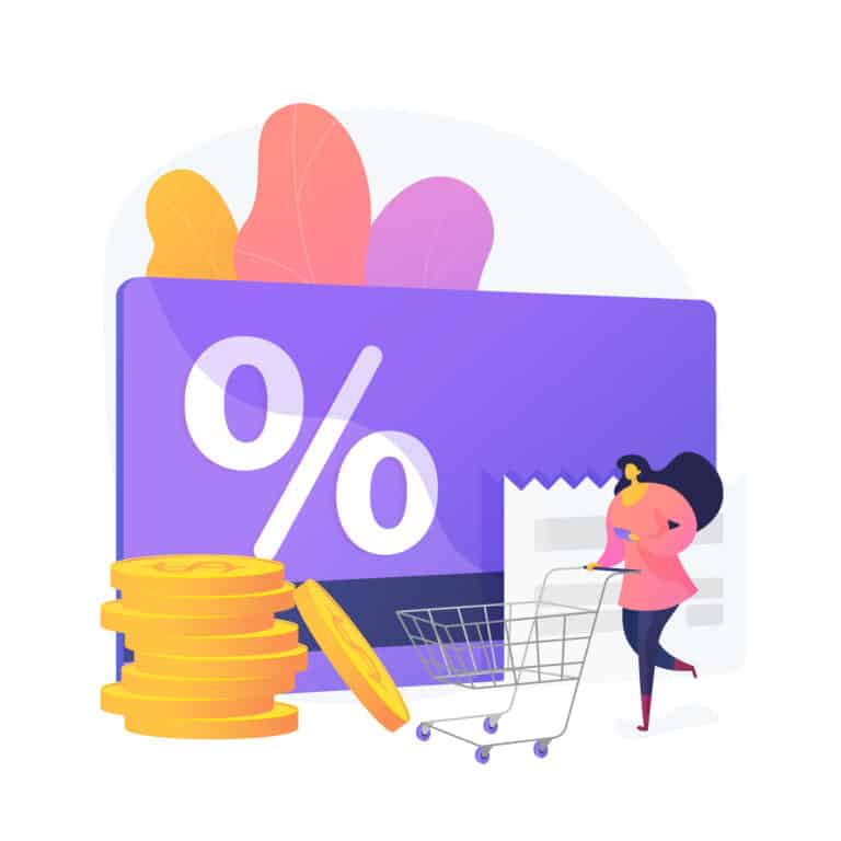 Marketing strategy cartoon web icon. Loyalty business model, shopping discount offer, customer reward. Shop virtual currency, points exchanging. Vector isolated concept metaphor illustration